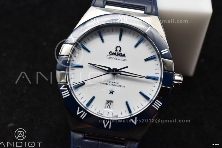 Gummy Blue VSF Best A8900 Constellation Blue White Edition 1:1 Strap Ceramic Super Clone on Dial SS 0517